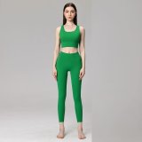 yoga clothes  Solid color cross wide shoulder strap