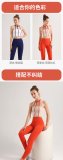 yoga clothes Bleached navy blue set/Hugo white bala red set