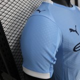 Manchester City home Player  1:1 Quality Soccer Jersey   25-26