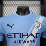 Manchester City home Player  1:1 Quality Soccer Jersey   25-26