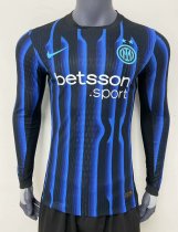 Inter Milan home long  Player  1:1 Quality Soccer Jersey   25-26