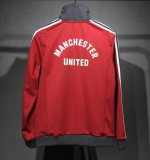 Manchester United   Retro clover  Windbreaker  jacket   red 25-26 set