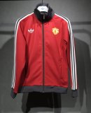 Manchester United   Retro clover  Windbreaker  jacket   red 25-26 set