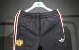 Manchester United   Retro clover  Windbreaker  jacket   red 25-26 set