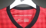 Retro Manchester United long player Home 1:1 Quality Soccer Jersey   2012-2013