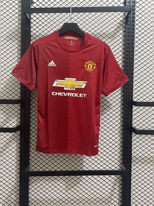 Retro Manchester United Home  1:1 Quality Soccer Jersey  2016-2017