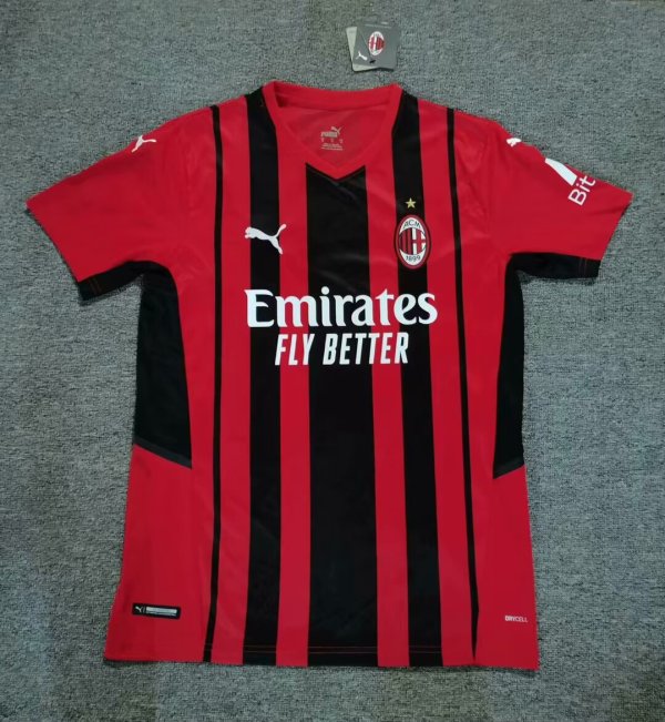 AC Milan Home Fans   1:1 Quality Soccer Jersey  21-22