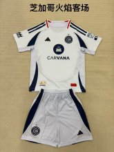Chicago Fire FC away kids  1:1 Quality Soccer Jersey  25-26