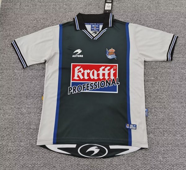 Retro Real Sociedad away  fans   1:1 Quality Soccer Jersey 2000-2002