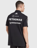 F1 Mercedes Black POLO Short Sleeve Racing Suit 2025