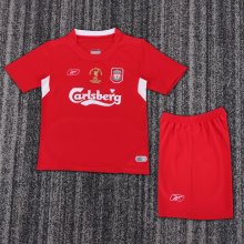 Retro  Liverpool Home Kids 1:1 Quality Soccer Jersey   2004-2005