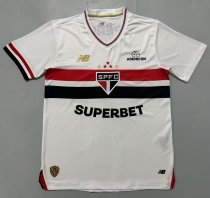 Sao Paulo home with advertisement  fans 1:1 Quality Soccer Jersey  25-26