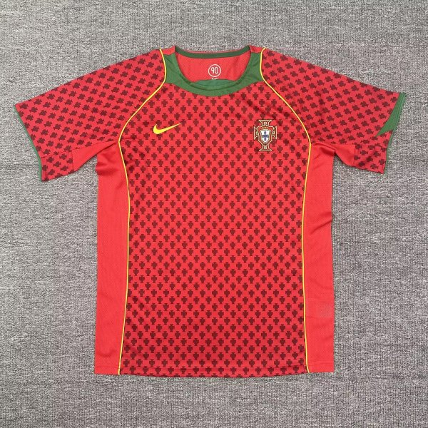 Retro Portugal Home  1:1 Quality Soccer Jersey 2004