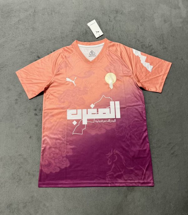 Morocco Training clothes orange Fans  1:1 Quality Soccer Jersey   25-26
