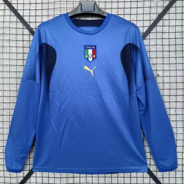 Retro Italy  long World Cup Home 1:1 Quality Soccer Jersey    2006