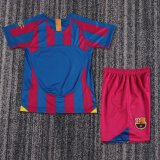 Retro Barcelona home kids  （带小字） 2005-2006