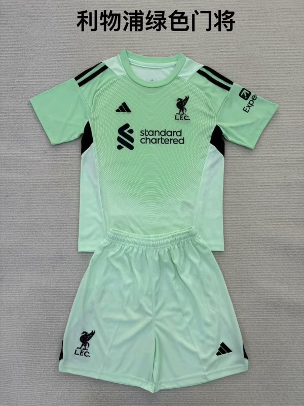 Liverpool   goalkeeper  Fans 1:1 Quality Soccer Jersey   25-26 (kids and man )