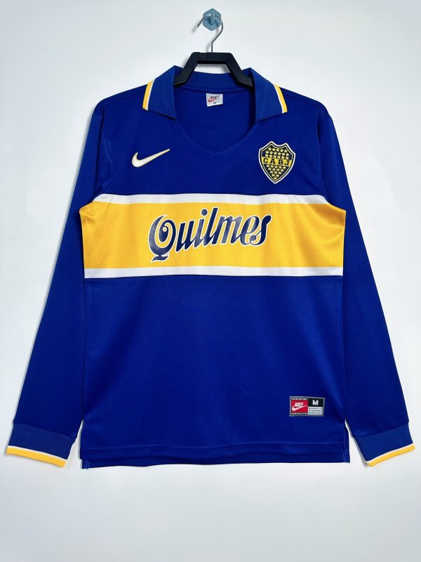 Retro Boca Juniors long Home Fans 1:1 Quality Soccer Jersey 1996-1997