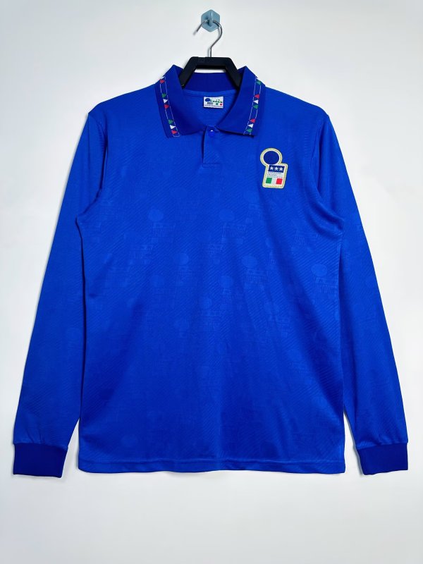 Retro  Italy Home long   1:1 Quality Soccer Jersey 1994