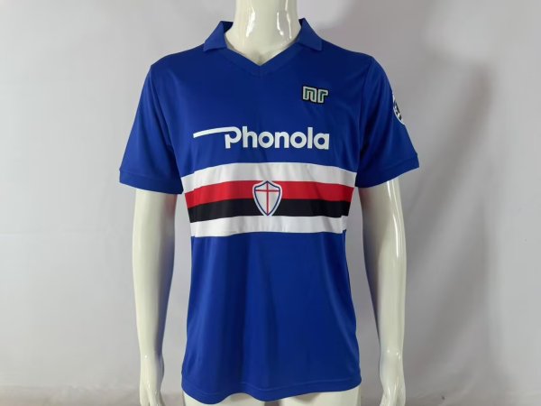 Retro Sampdoria Fans 1:1 Quality Soccer Jersey  1984-1988