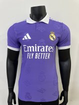 Real Madrid   Dark Purple Flower  Player 1:1 Quality Soccer Jersey   25-26