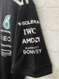 F1 Mercedes  black round neck  Short Sleeve Racing Suit 2025
