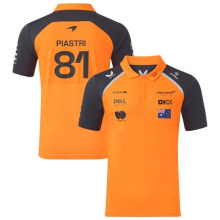 F1 McLaren polo   orange Short Sleeve Racing Suit 2025