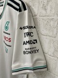 F1 Mercedes  white Short Sleeve Racing Suit 2025