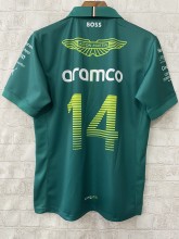 F1 #14 Martin Aston Polo Green Short Sleeve Racing Suit 2025