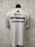 F1 Mercedes  white long Sleeve Racing Suit 2025