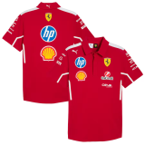 F1 Ferrari red polo  Short Sleeve Racing Suit 2025