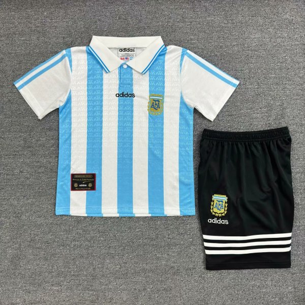Retro Argentina Home Kids 1:1 Quality Soccer Jersey 1994