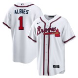 MLB atlanta braves  fans white  baseball  Jerseys  2025