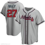 MLB atlanta braves fans grey baseball  Jerseys  2025
