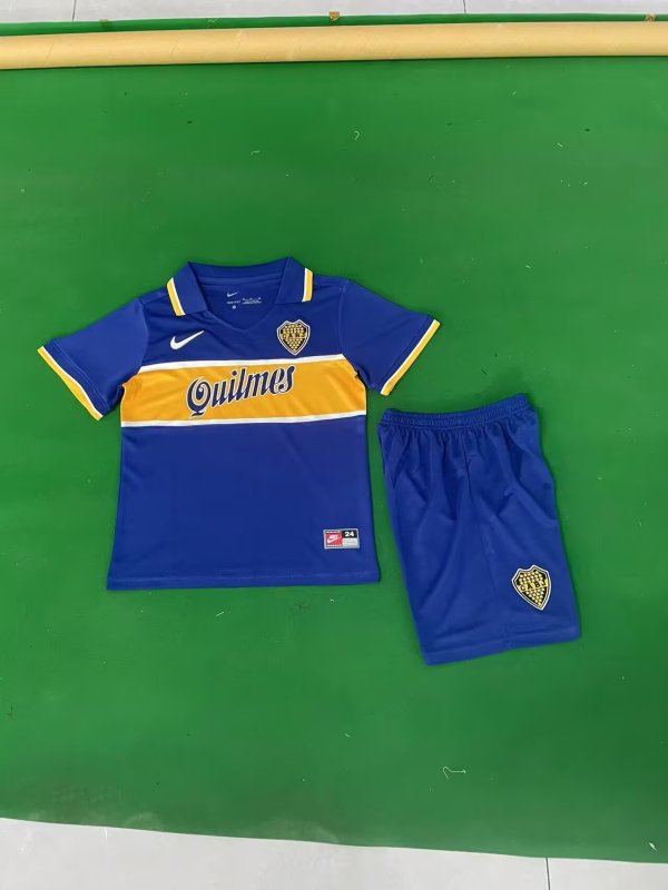 Retro Boca Juniors Home Kids  1:1 Quality Soccer Jersey  1996-1997