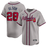 MLB atlanta braves fans grey baseball  Jerseys  2025