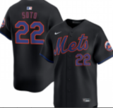 MLB New York Mets  fans black baseball  Jerseys  2025