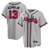 MLB atlanta braves fans grey baseball  Jerseys  2025