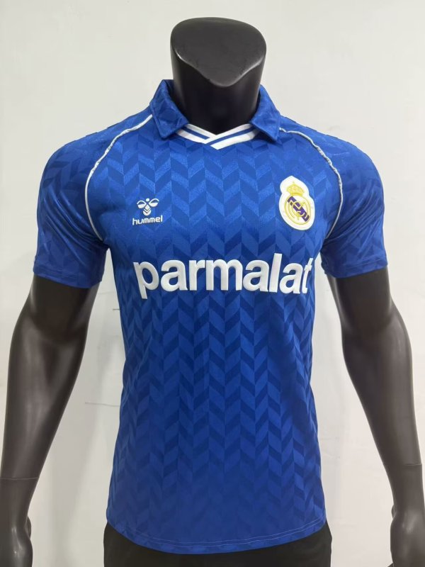 Retro Real Madrid Away  1:1 Quality Soccer Jersey  1986