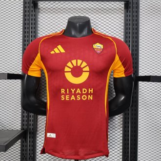 Roma Home Player   1:1 Quality Soccer Jersey   25-26