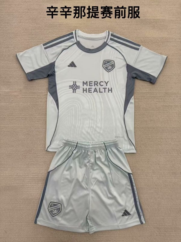 FC Cincinnati   Pre Match uniform Fans Kits  1:1 Quality Soccer Jersey  25-26 (kids and man )
