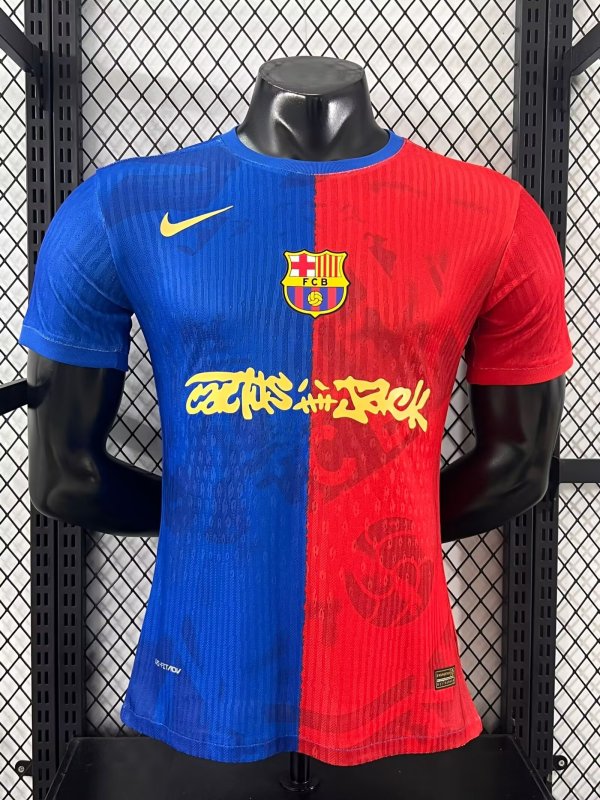 Barcelona Home Long  Travis Scott Co branded version Special Edition player  1:1 Quality Soccer Jersey 25-26