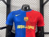 Barcelona Home Long  Travis Scott Co branded version Special Edition player  1:1 Quality Soccer Jersey 25-26