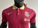Barcelona  Training Clothes Red Player  1:1 Quality Soccer Jersey 25-26