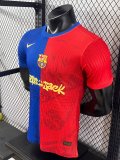 Barcelona Home Long  Travis Scott Co branded version Special Edition player  1:1 Quality Soccer Jersey 25-26