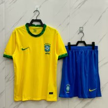 Retro Brazil Home  Kits Suit  1:1 Quality Soccer Jersey 2021