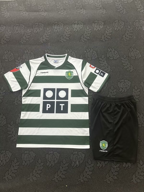 Retro Sporting Lisbon Home Kits Suit  1:1 Quality Soccer Jersey 2001-2003