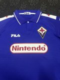 Retro Florence  Home  Kits Suit    1:1 Quality Soccer Jersey   1998-1999