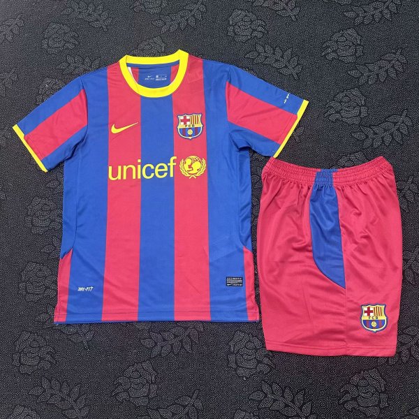 Retro Barcelona  Home  kits suit 1:1 Quality Soccer Jersey 2010-2011