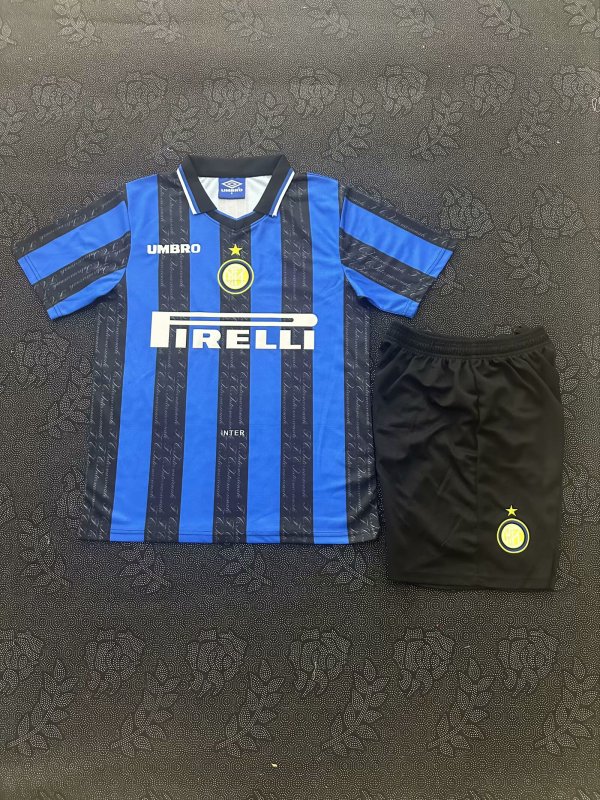 Retro Inter Milan Home  Kits Suit  1:1 Quality Soccer Jersey   1997-1998
